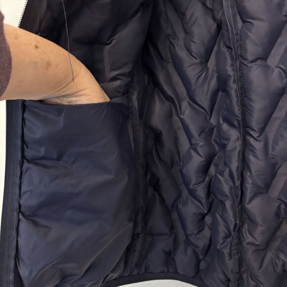 Tangerine Quilted Puffer Vest Navy Insulated Lightweight Zip-Up Size M - Picture 6 of 9